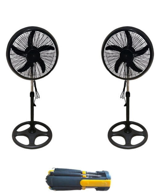 Standing Fan 18" 2 Pack 60W Energy Saving With Free Screwdriver Set