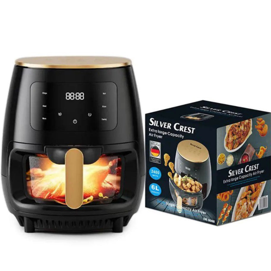 Silver Crest Visible Window Black 6 L Air Fryer