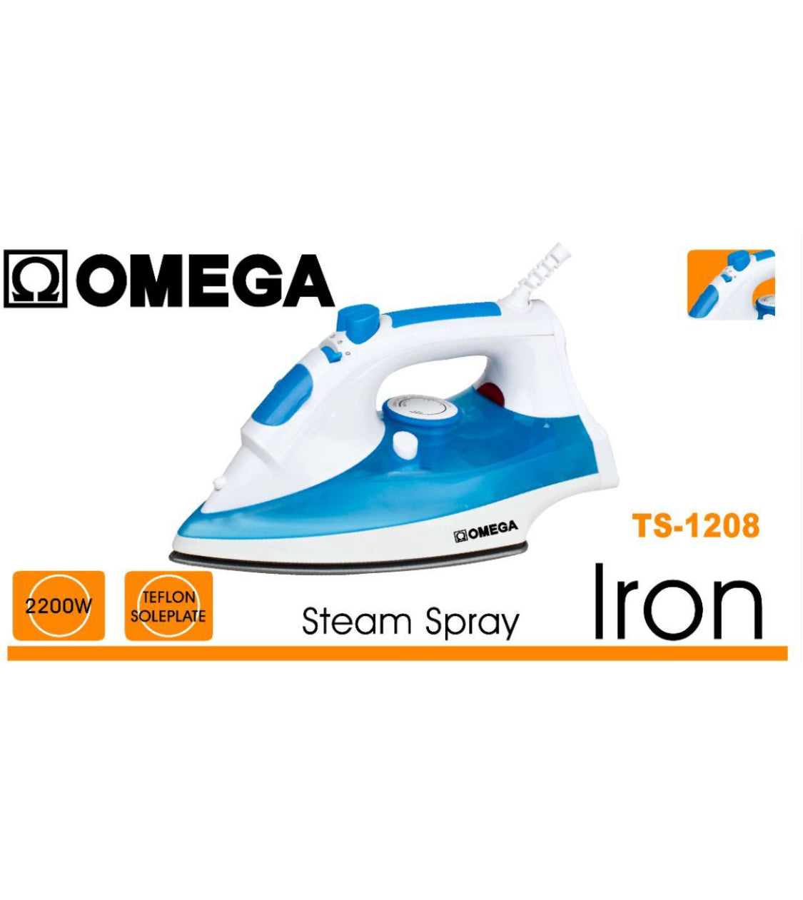 Omega Steam Spray Iron TS-120