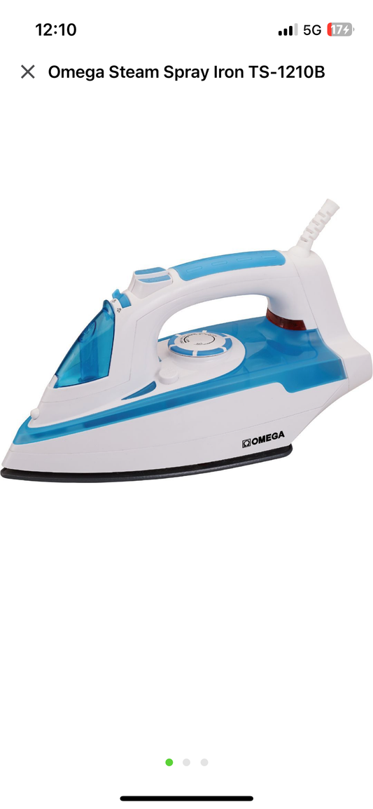 Omega Steam Spray Iron TS-1210B