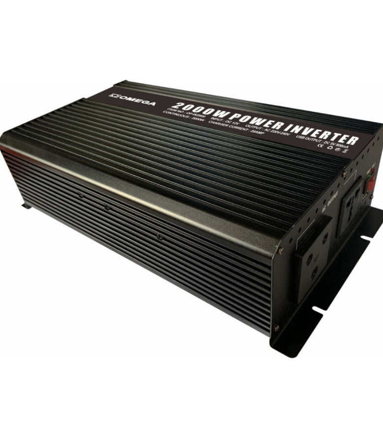 Omega OP-W2000 Power Inverter - Home Emergency or Car Installation