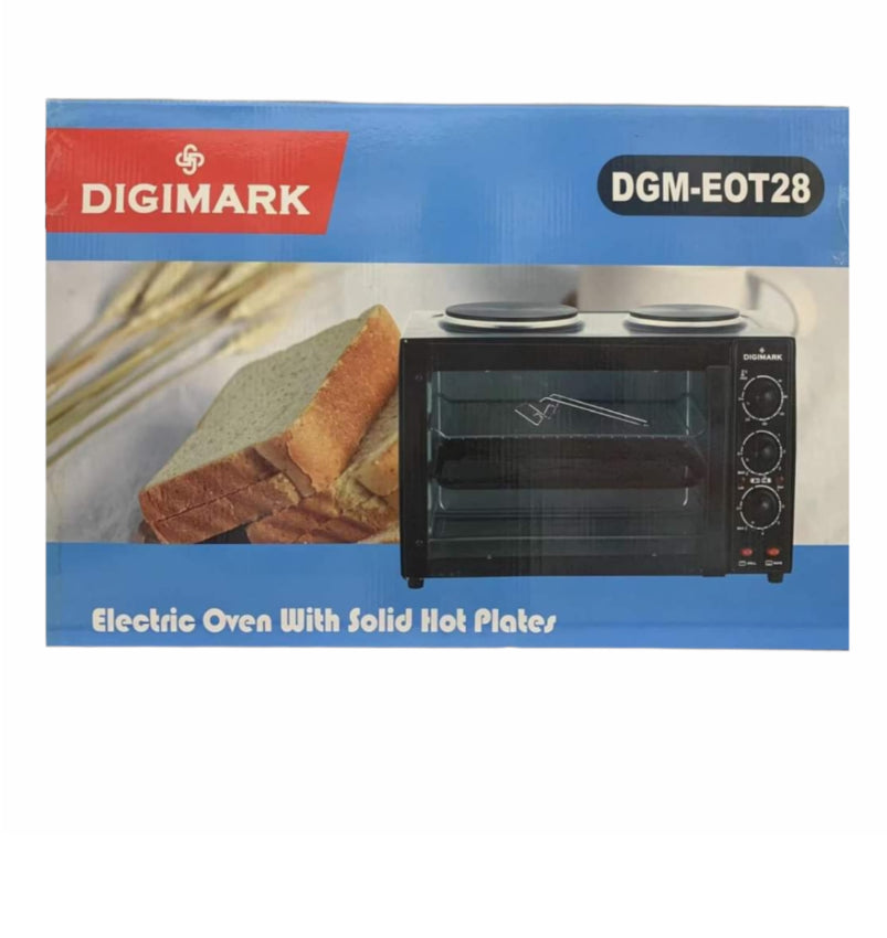 Digimark 28 Litre Electric Oven with 2 Solid Hot Plates