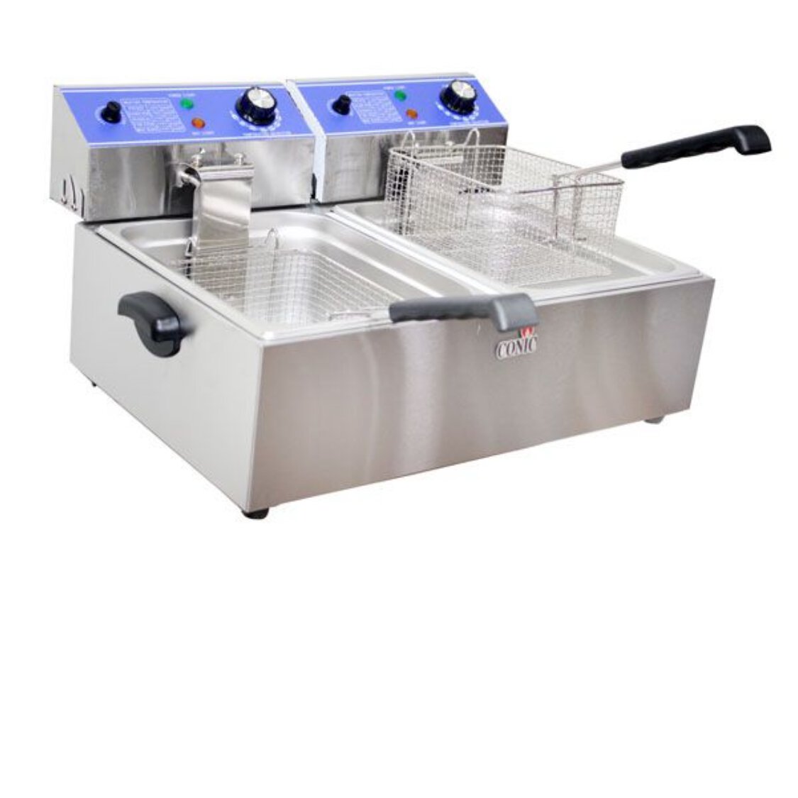 Electric Double Tank Deep Fryer, 12L